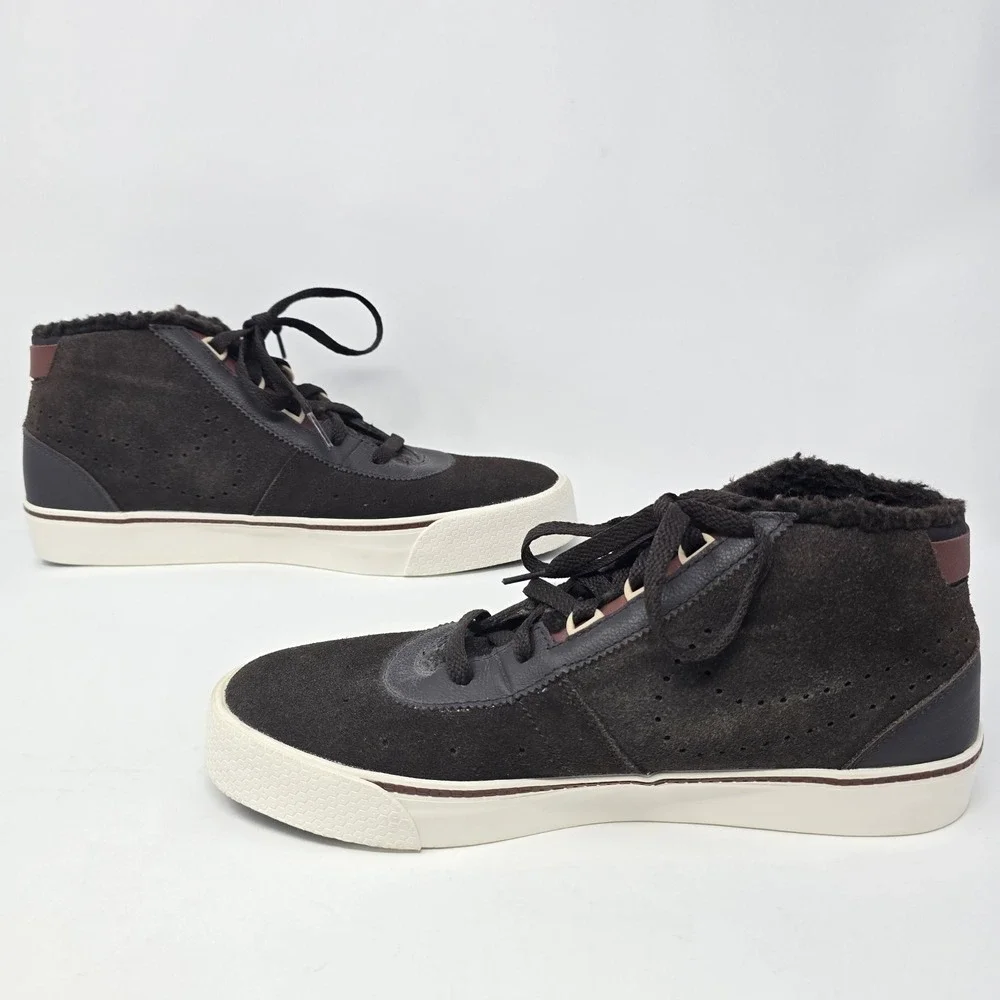 Nike Toki Premium FB Baroque Brown Suede Fur Lined Mid Top Sneakers 10